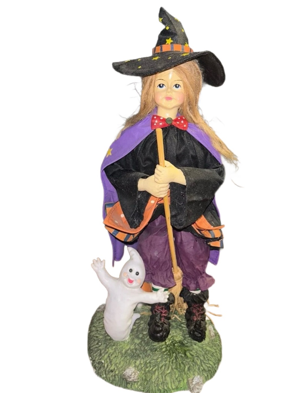 Clothique • Vintage • Fabric Mache • Halloween Witch • Ghost/Pumpkin • Figure